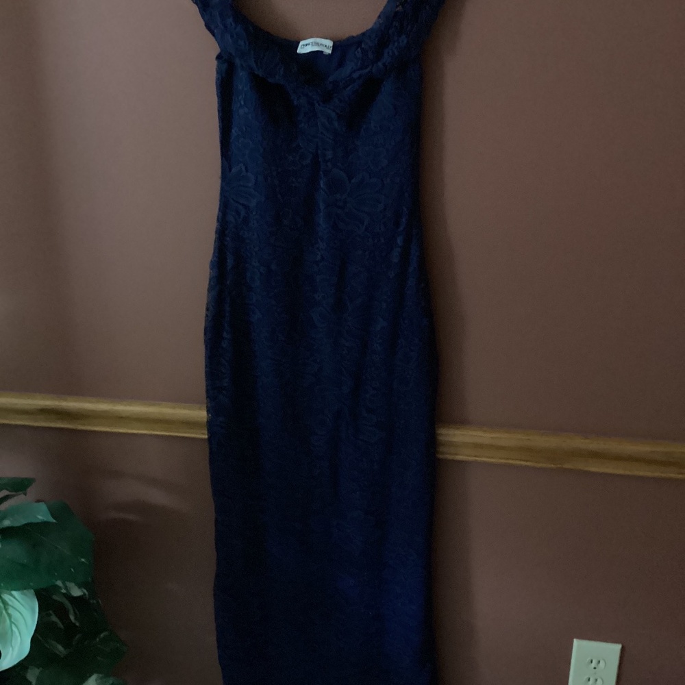 Long navy prom dress